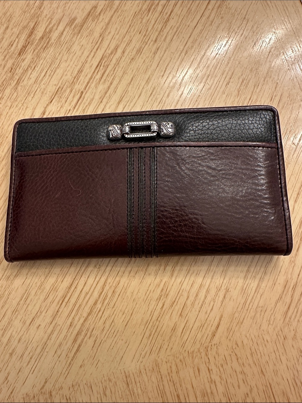 Brighton snap  Wallet in Deep Burgundy and Black